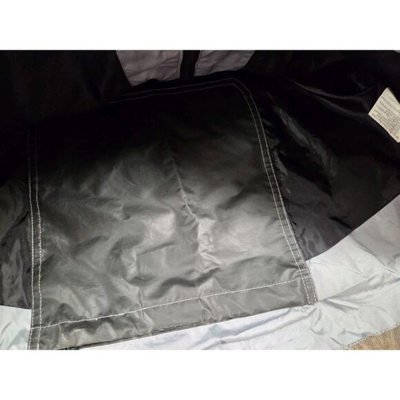 Mossi Windbreaker Rain Jacket Silver Gray Black XL Hooded Coat Racing Motorsport - Picture 3 of 8